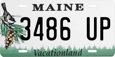 ME license plate 3486UP