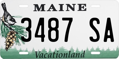 ME license plate 3487SA