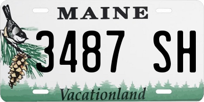 ME license plate 3487SH