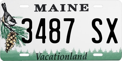 ME license plate 3487SX