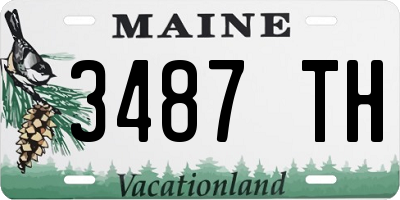ME license plate 3487TH
