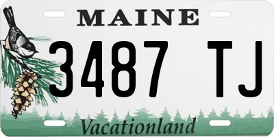 ME license plate 3487TJ
