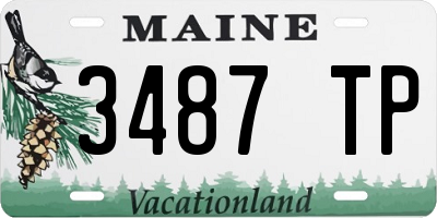 ME license plate 3487TP