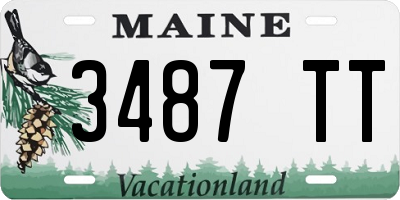 ME license plate 3487TT