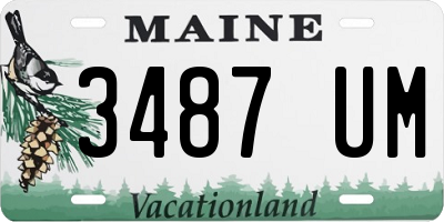 ME license plate 3487UM
