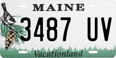 ME license plate 3487UV