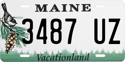 ME license plate 3487UZ