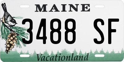 ME license plate 3488SF