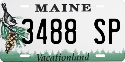 ME license plate 3488SP