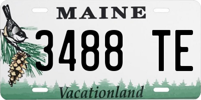 ME license plate 3488TE