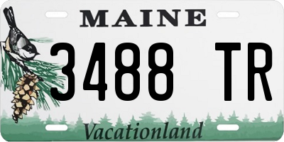 ME license plate 3488TR