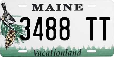 ME license plate 3488TT