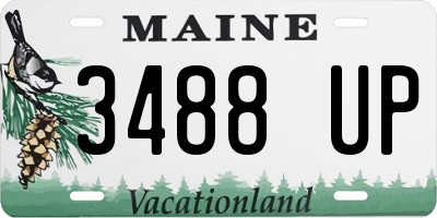 ME license plate 3488UP