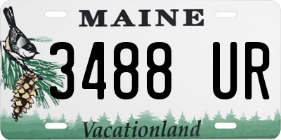 ME license plate 3488UR