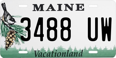 ME license plate 3488UW