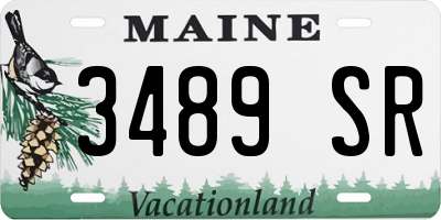 ME license plate 3489SR