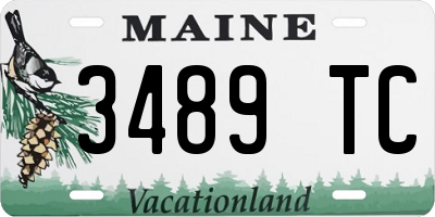 ME license plate 3489TC