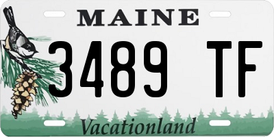 ME license plate 3489TF