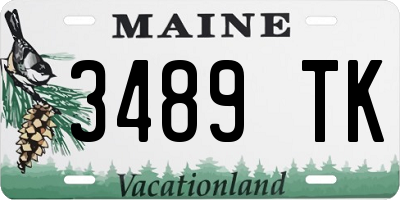 ME license plate 3489TK