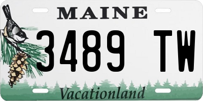 ME license plate 3489TW