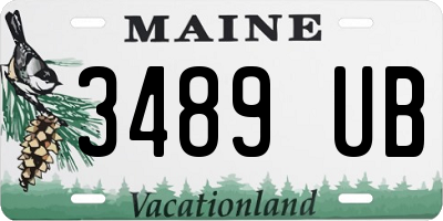ME license plate 3489UB