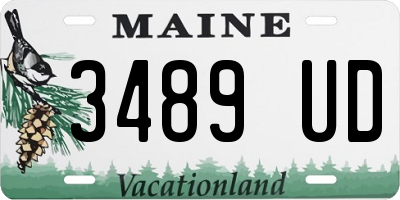 ME license plate 3489UD