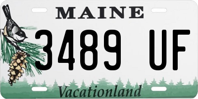 ME license plate 3489UF