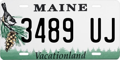 ME license plate 3489UJ