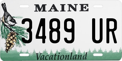 ME license plate 3489UR