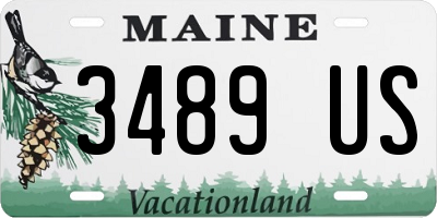 ME license plate 3489US