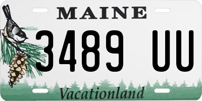 ME license plate 3489UU