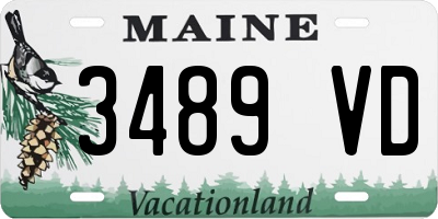 ME license plate 3489VD