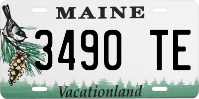 ME license plate 3490TE