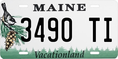 ME license plate 3490TI