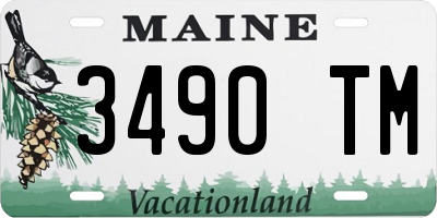 ME license plate 3490TM