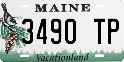 ME license plate 3490TP
