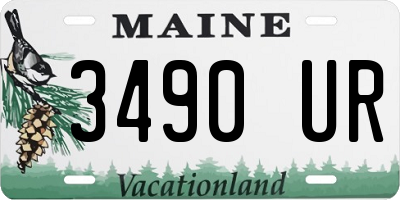 ME license plate 3490UR