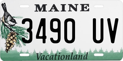 ME license plate 3490UV
