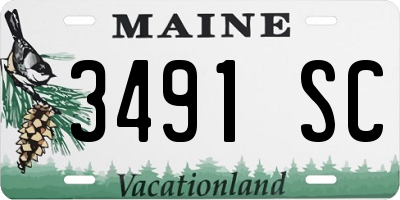 ME license plate 3491SC