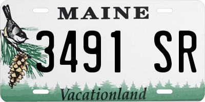 ME license plate 3491SR