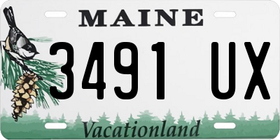 ME license plate 3491UX