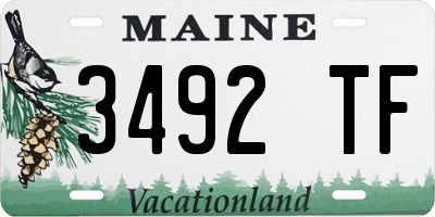 ME license plate 3492TF