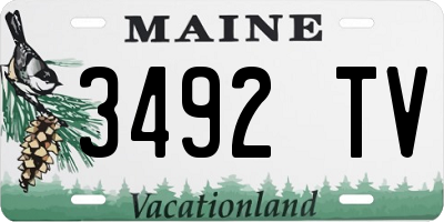 ME license plate 3492TV