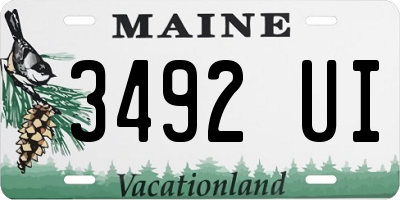 ME license plate 3492UI