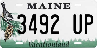 ME license plate 3492UP