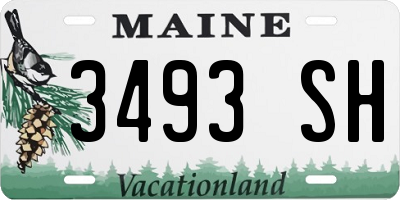ME license plate 3493SH