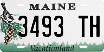 ME license plate 3493TH