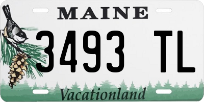 ME license plate 3493TL