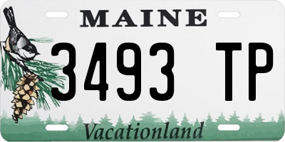ME license plate 3493TP
