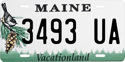 ME license plate 3493UA